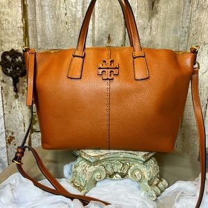 TORY BURCH CLASSIC CUOIO MCGRAW ZIP
TOP SATCHEL